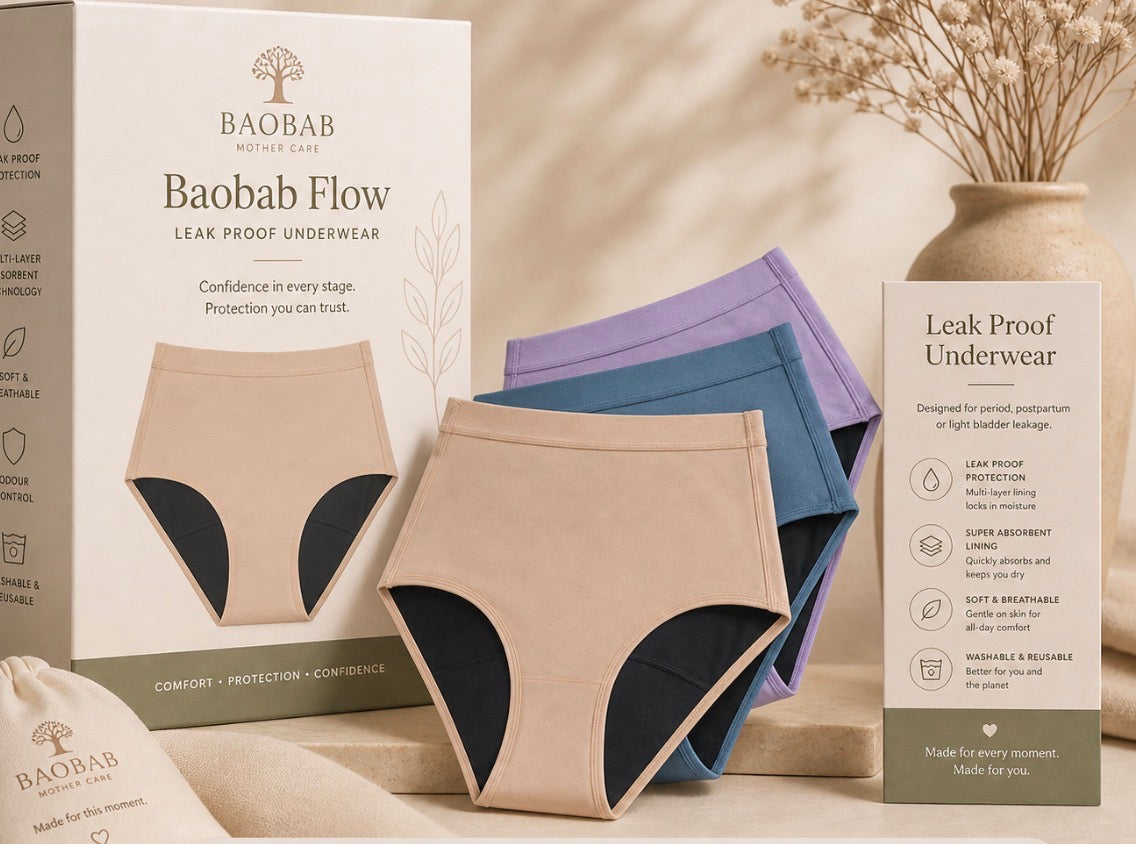 Baobab Bloom - Post Partum/Period Leak Proof Underwear 2pc